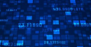 data and analytics on a dark blue background